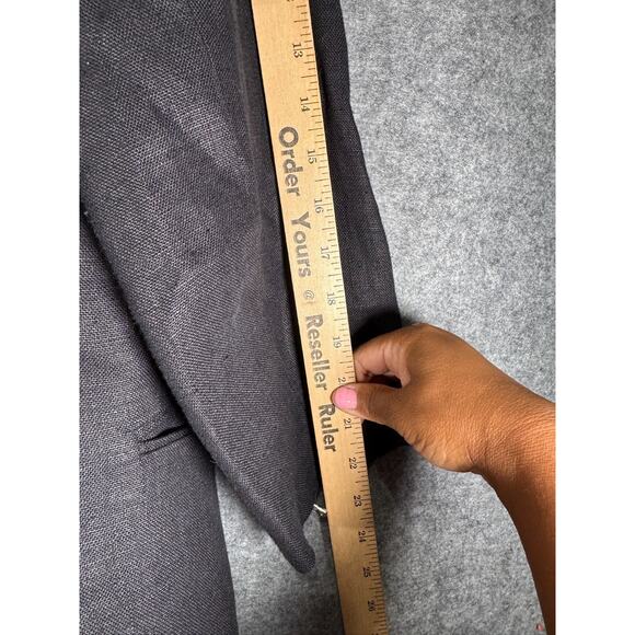 Vintage Neiman Marcus Skirt Set Women 14 Black Linen Pleated Skirt Old Money - Picture 7 of 14